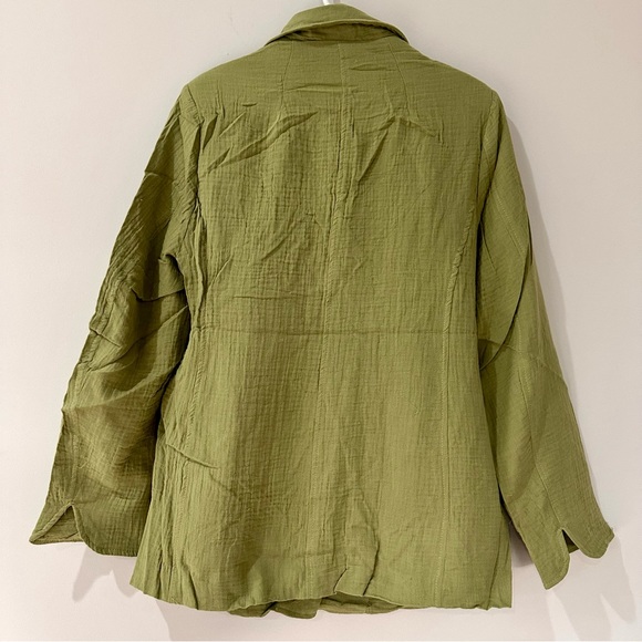 STOOCH Gauze Cotton Shell Flap Pocket 2-button Blazer Moss Green - NWT - Size M - Picture 7 of 8